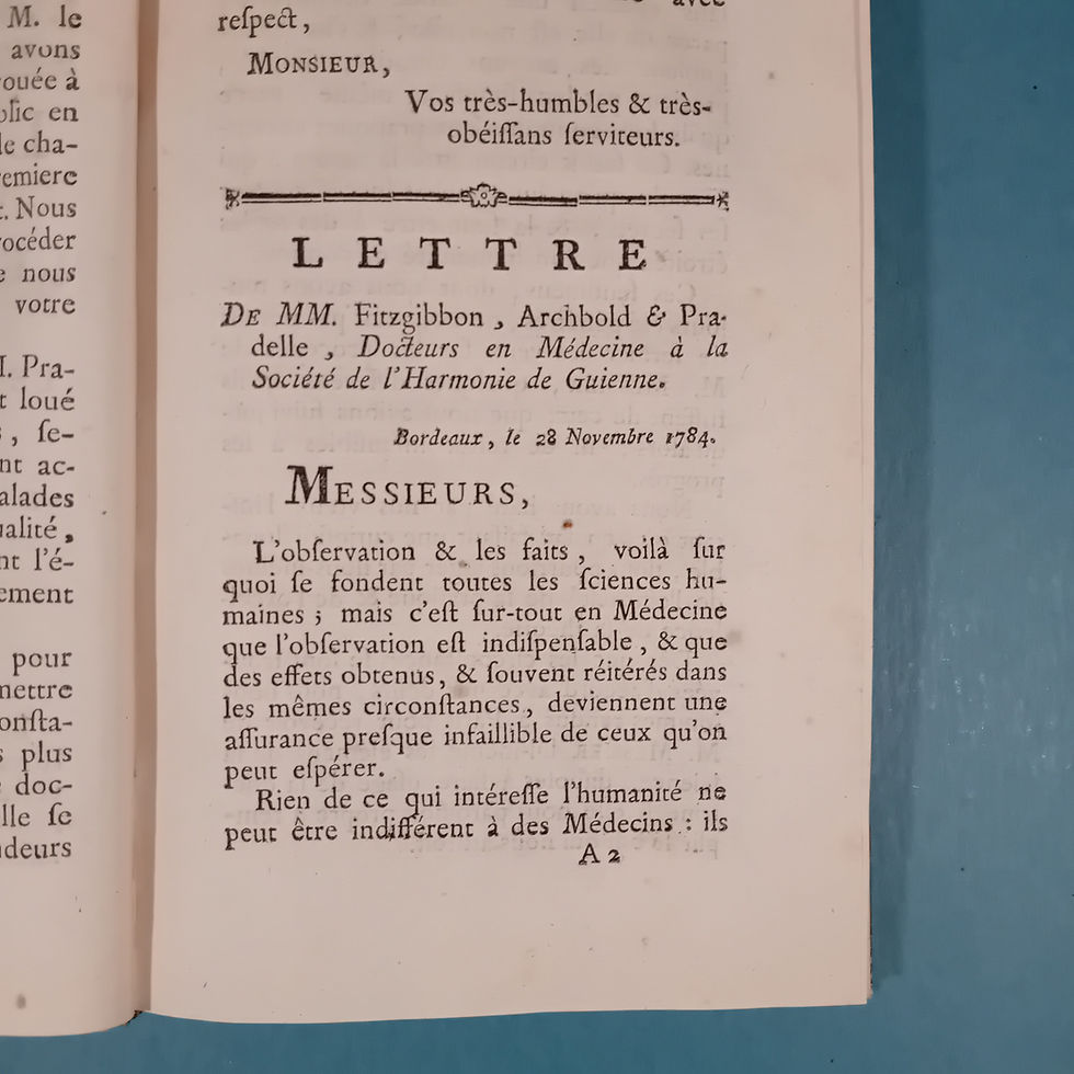 Miniature : « Recueil d'observations et de faits relatifs au magnétisme animal »