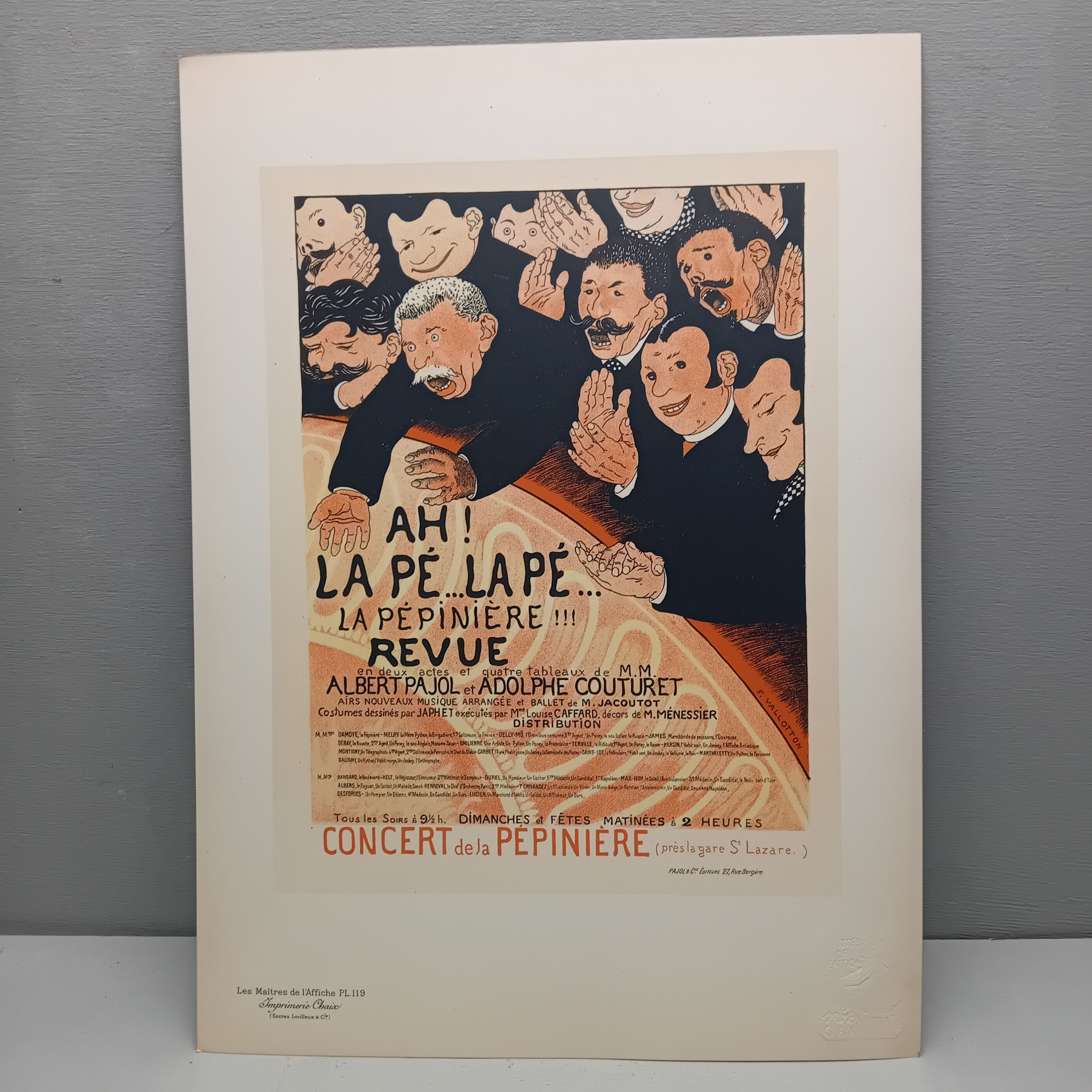 LES MAÎTRES DE L'AFFICHE – VALLOTTON F. « Ah ! La Pé... la Pé... la Pépinière »