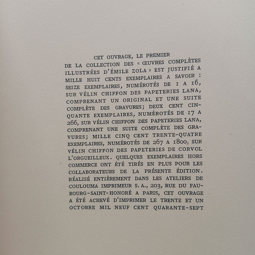 Miniature : ZOLA Émile « La faute de l’Abbé Mouret »