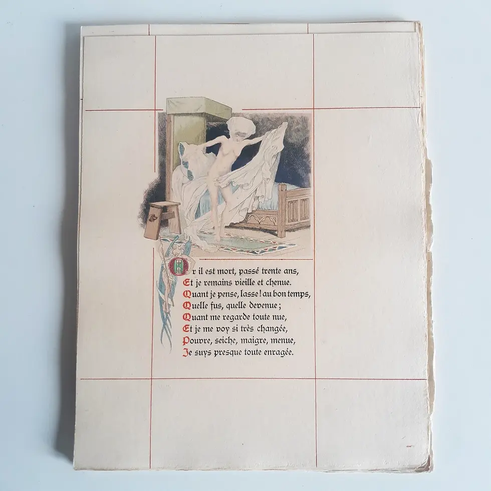 Miniature : VILLON F. "Les Regrets de la Belle Heaulmière"