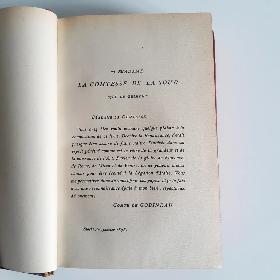Miniature : GOBINEAU Comte de "La Renaissance"