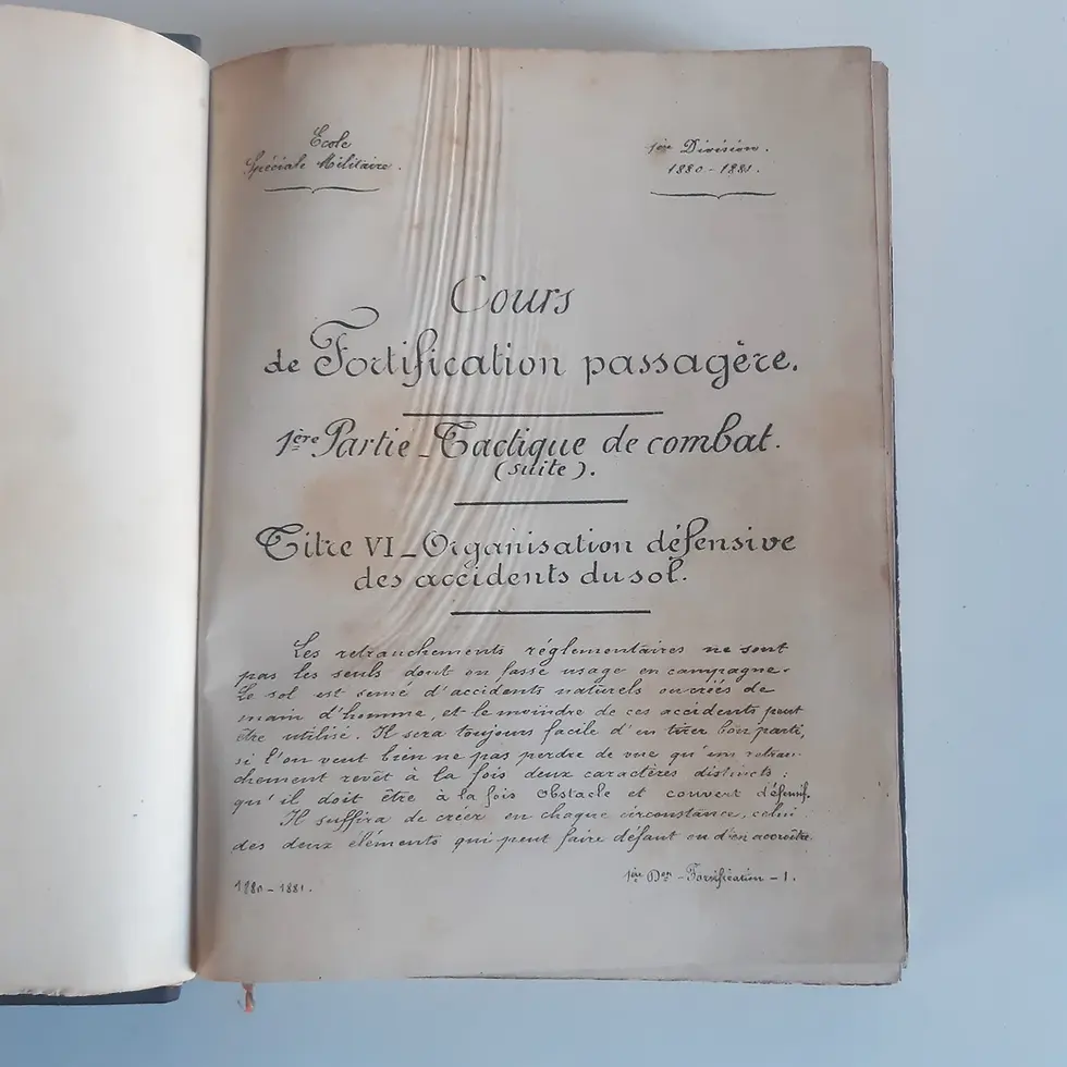 Thumbnail: ECOLE SPECIALE MILITAIRE "Cours de Fortification passagère"