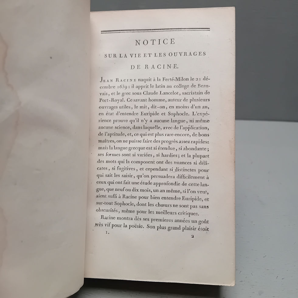 Thumbnail: RACINE Jean « Œuvres » - 1784 – 5 vol.