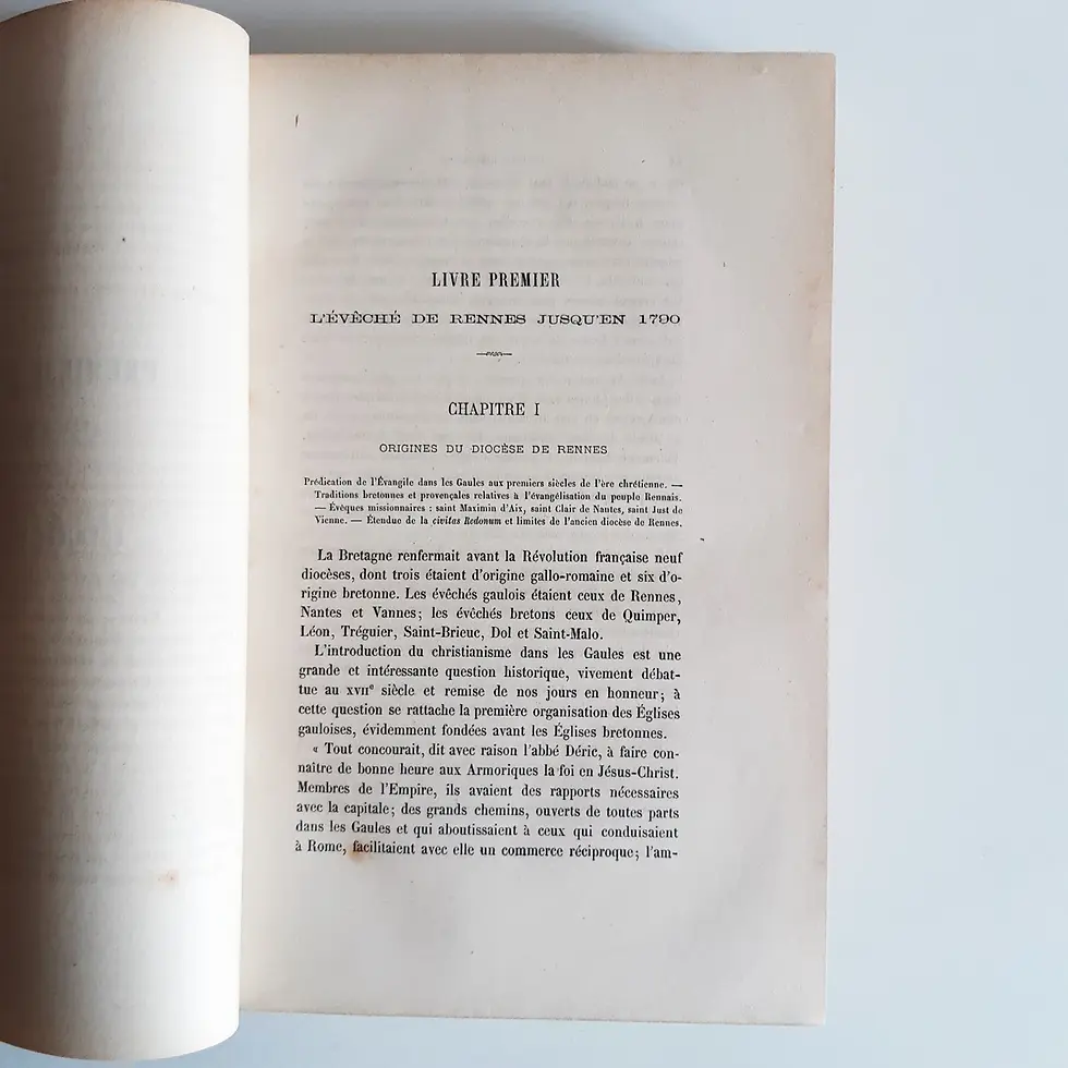 Miniature : GUILLOTIN DE CORSON Abbé « Pouillé. Historique de l'Archevêché de Rennes »