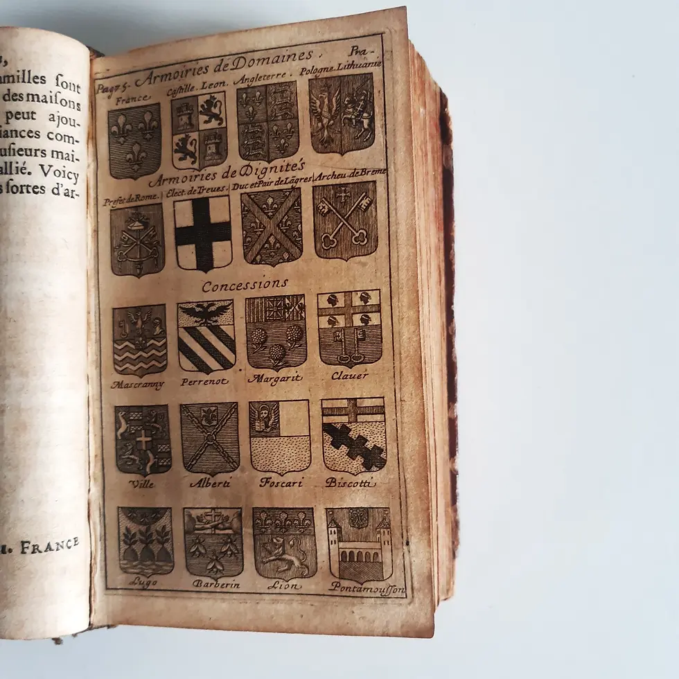 Miniature : MENESTRIER P.-C. "Le Véritable Art du Blason et la Pratique des Armoiries"