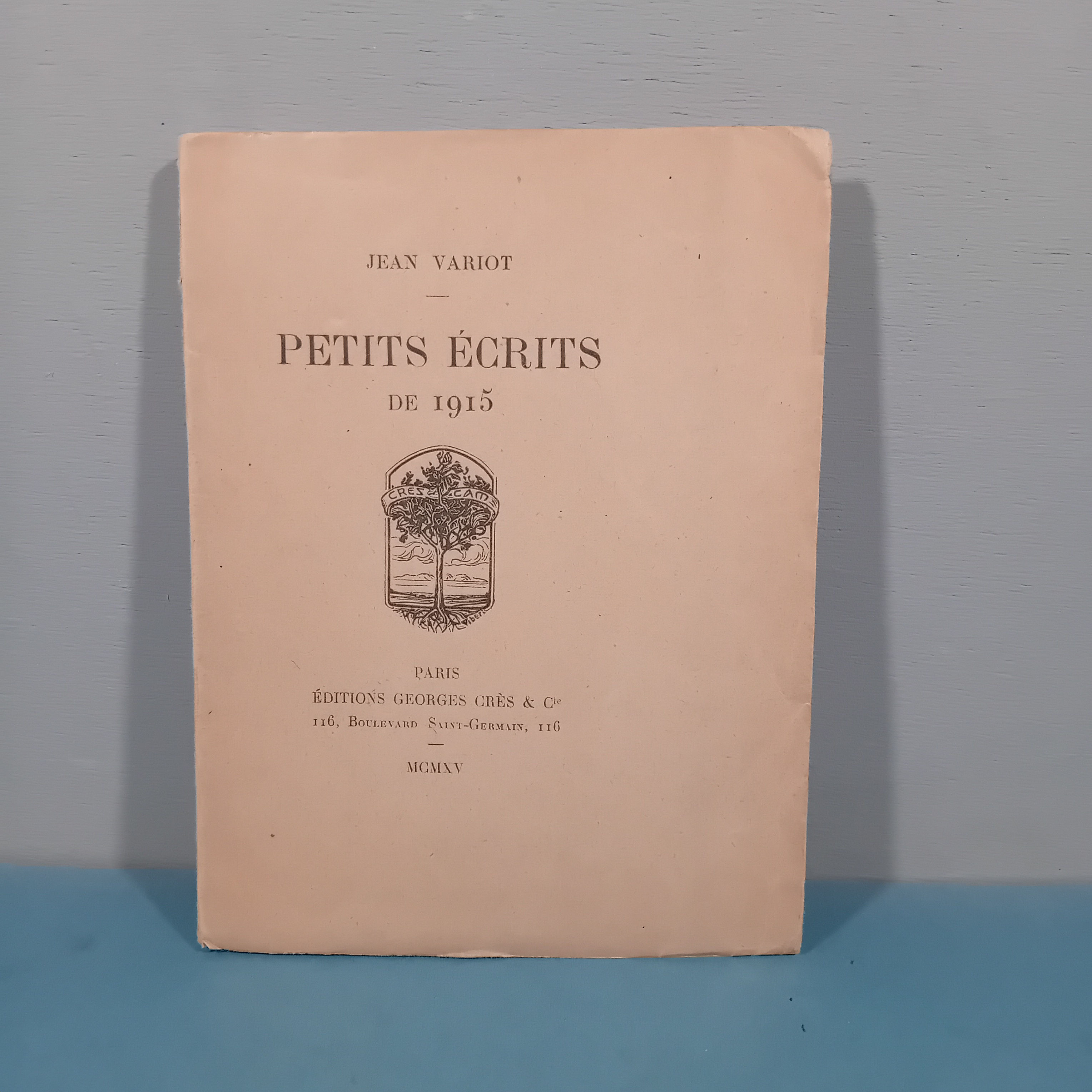 VARIOT Jean « Petits écrits de 1915 »
