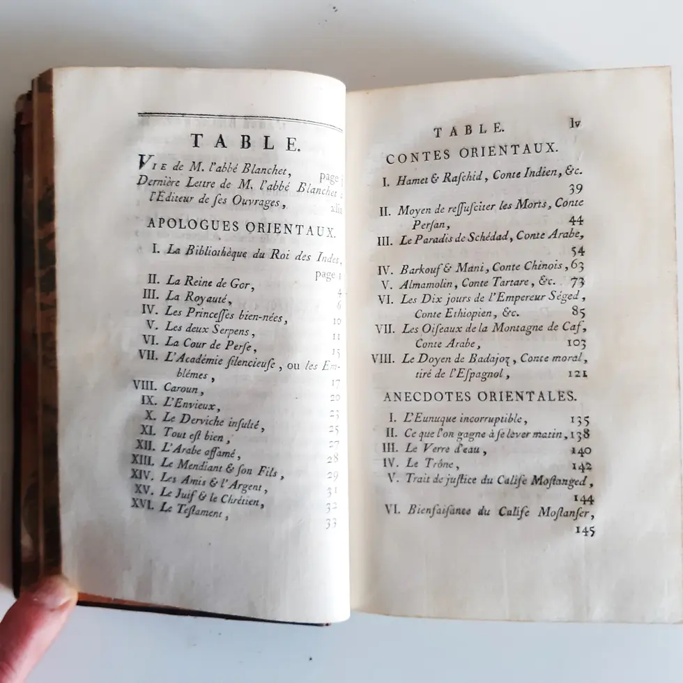 Thumbnail: BLANCHET Abbé "Apologues et contes orientaux"