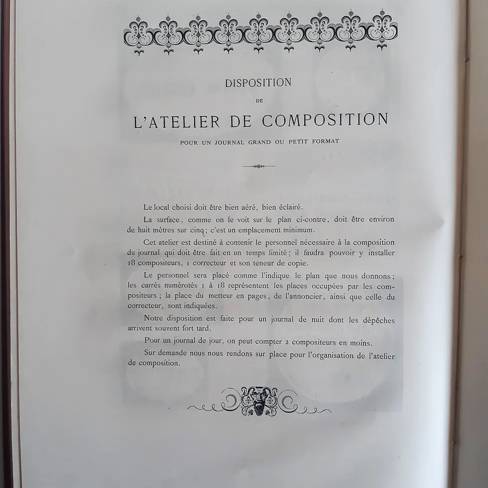 Miniature : COLLECTIF « De l'installation d'un atelier de composition pour journaux »
