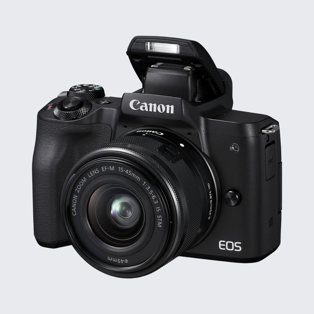 Canon 2680C012 EOS M50 EF-M 15-45mm F3.5-6.3 IS STM lens, 24.1 MP, 4K, Mirrorles