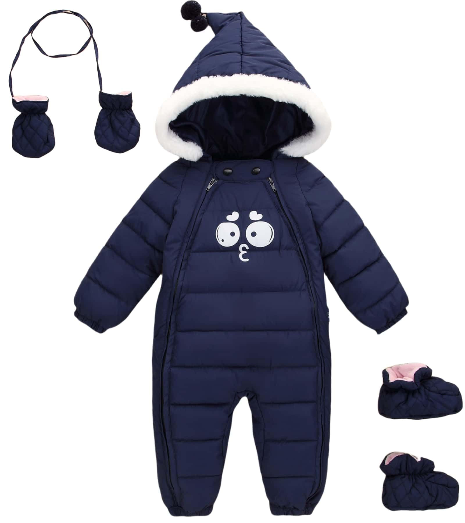 Ohrwurm baby coats 6-12 months boy Snowsuit with Hood Gloves childrens clothes w