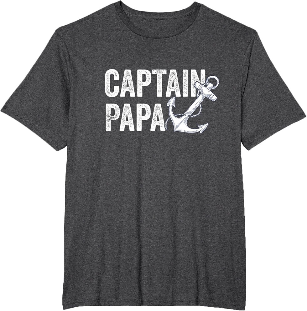 Thumbnail: Captain Papa Pontoon Gift Lake Sailor Fishing Boating T-Shirt