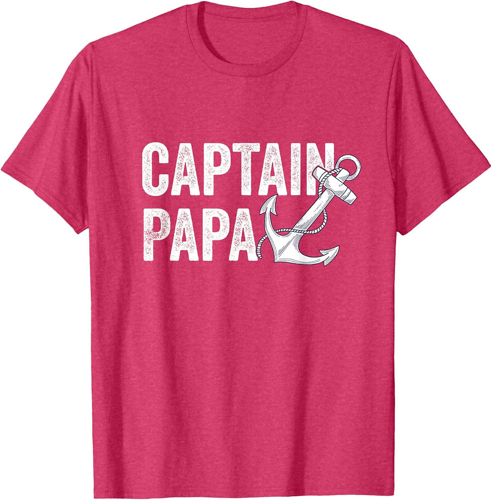 Thumbnail: Captain Papa Pontoon Gift Lake Sailor Fishing Boating T-Shirt