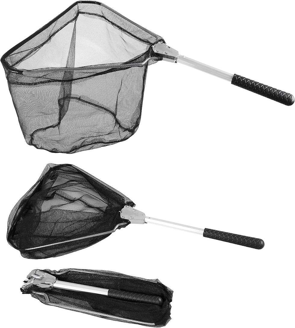 Thumbnail: RESTCLOUD Fishing Landing Net with Telescoping Pole Handle, Fishing net Freshwa
