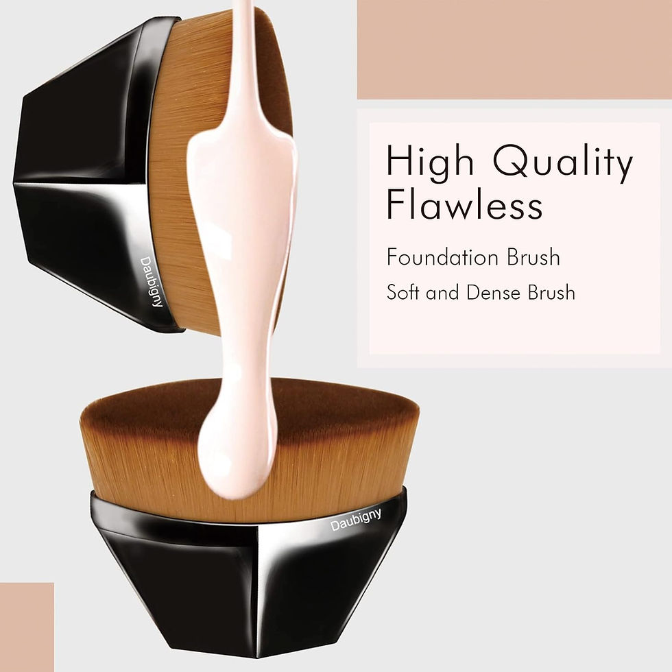 Thumbnail: Foundation Makeup Brush Flat Top Kabuki Hexagon Face Blush Liquid Powder Founda