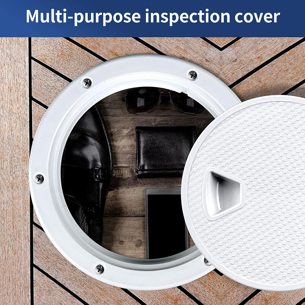Thumbnail: Smartmarine Boat Hatch White 4" 6" 8" Round Non Slip Inspection Hatch w/Detacha