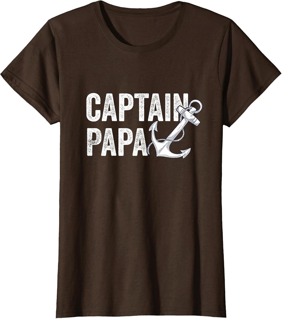 Thumbnail: Captain Papa Pontoon Gift Lake Sailor Fishing Boating T-Shirt