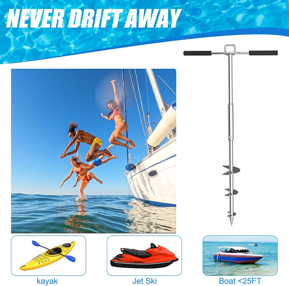 Thumbnail: Boat Sand Anchor, 34"/46" 316 Stainless Steel PWC Sand Anchors Ideal for Pontoo