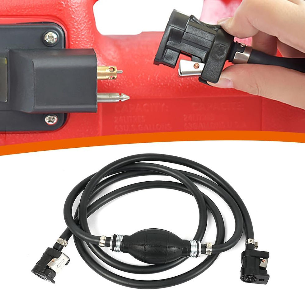 Thumbnail: Marine Boat Fuel Line Assembly, 5/16'' 8mm Nylon Braided 7FT Fuel Hose Line wit