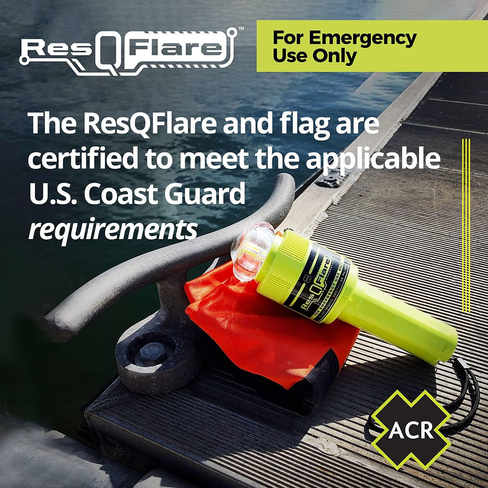 Thumbnail: ACR ResQFlare Electronic Distress E-Flare and Flag, USCG Approved Replacement f
