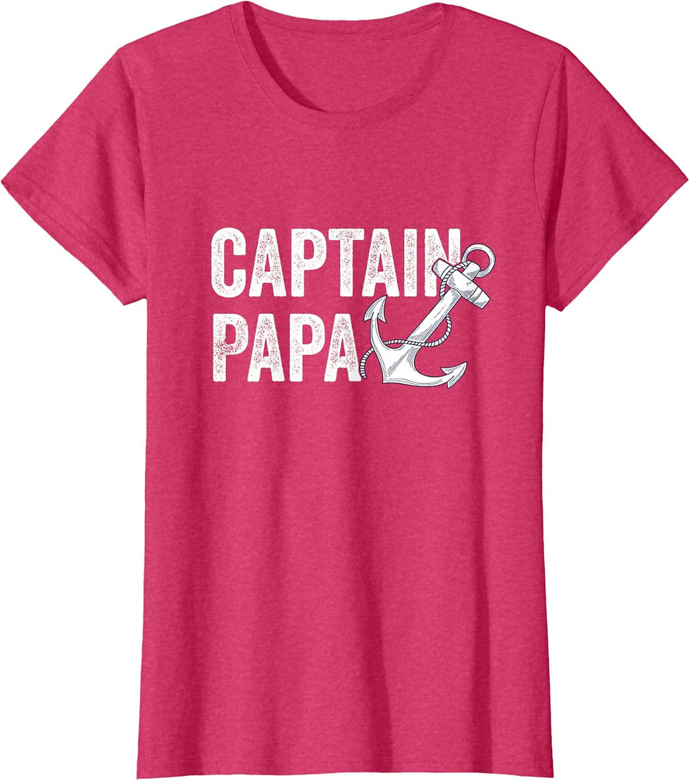 Thumbnail: Captain Papa Pontoon Gift Lake Sailor Fishing Boating T-Shirt