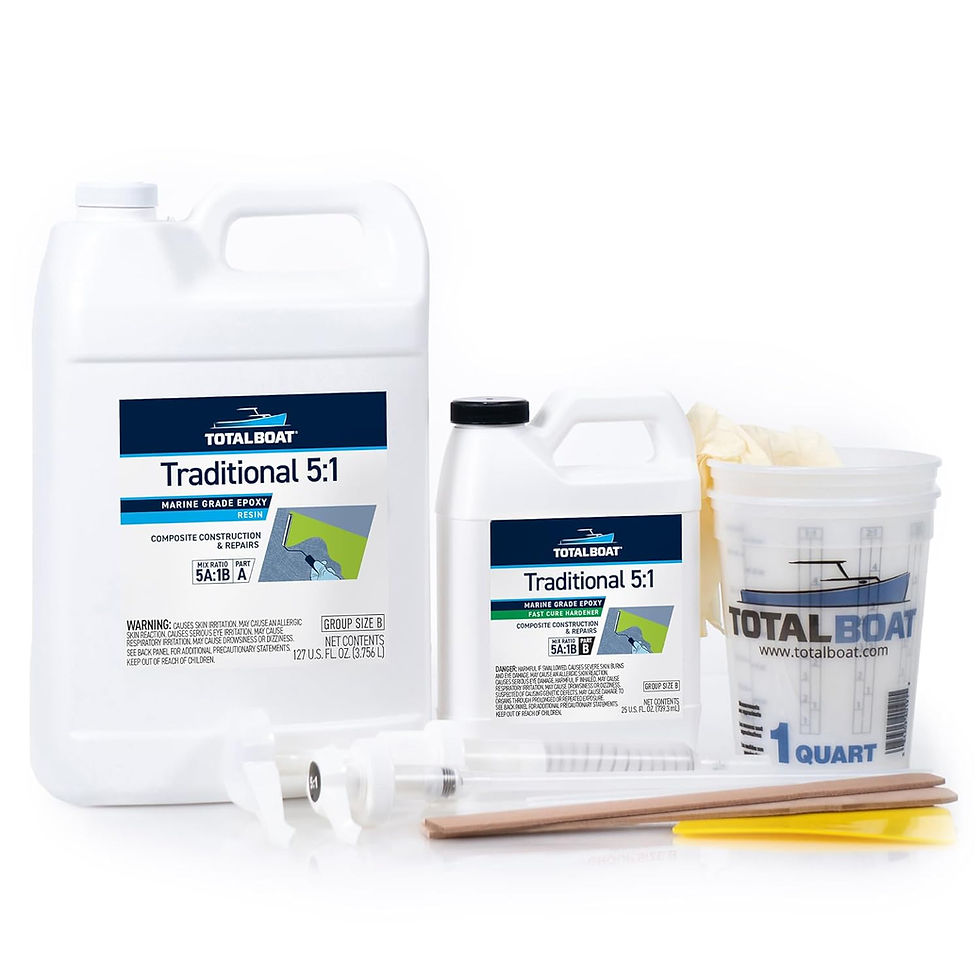 Thumbnail: TotalBoat 5:1 Marine Epoxy Resin Kit for Bonding, Filleting, Coating, and Lamin