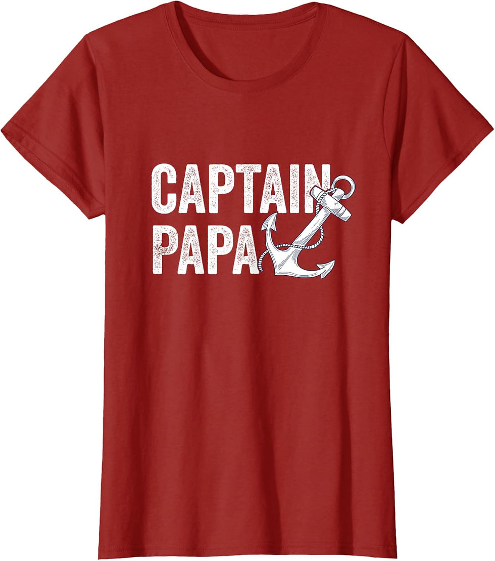 Thumbnail: Captain Papa Pontoon Gift Lake Sailor Fishing Boating T-Shirt