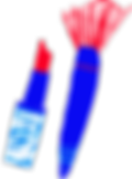 ブラシとリップスティック