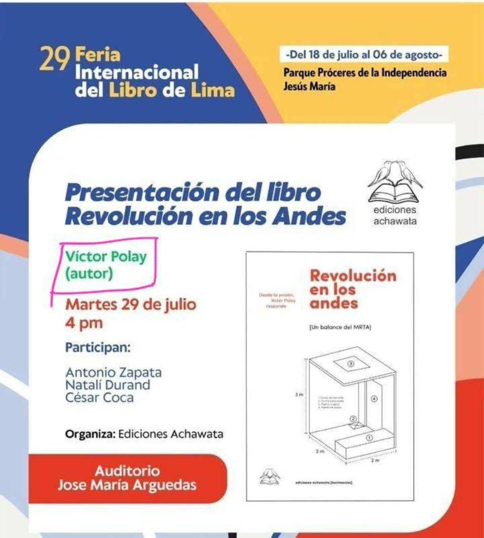 FIL Lima (2025) quiso presentar el libro del terrorista Víctor Polay Campos.