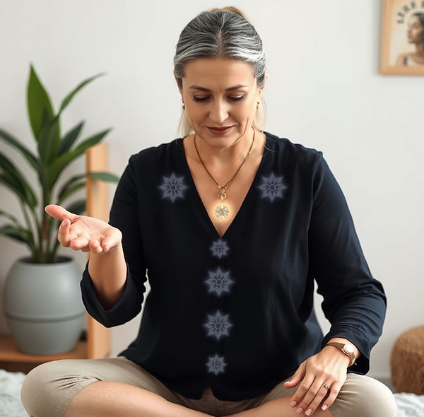 woman sending remote reiki with energy symbols for healing grief.jpg