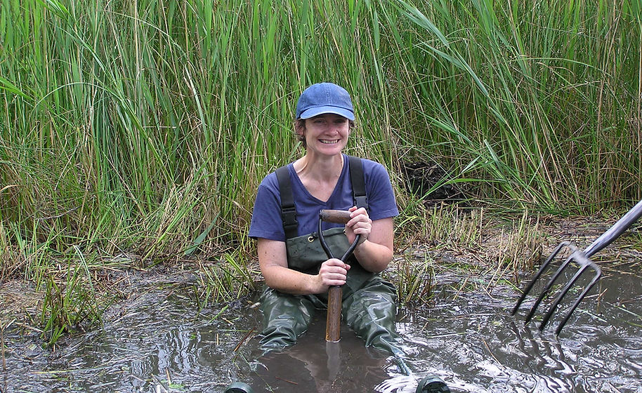 Volunteer in pond.JPG