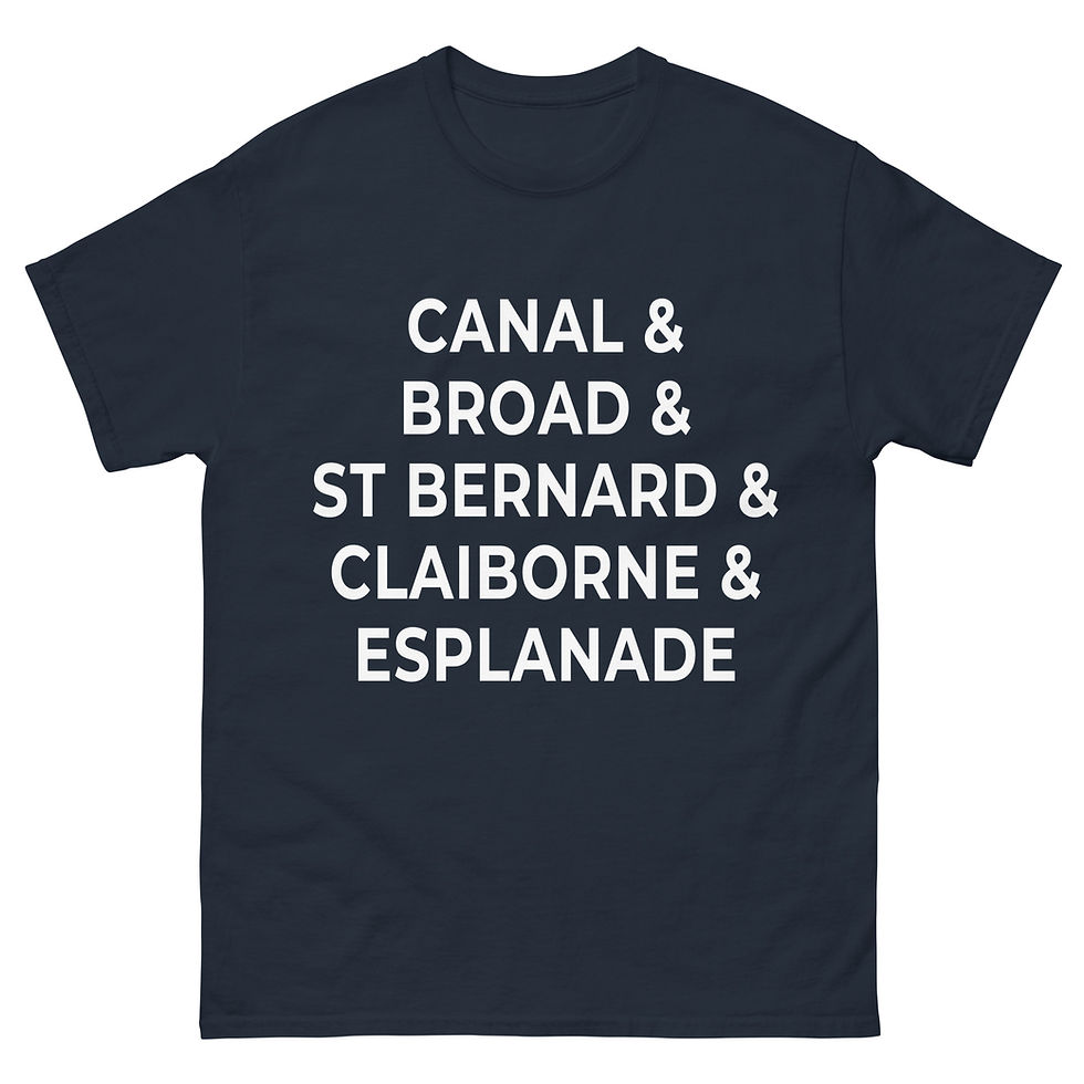 Thumbnail: Top 5 New Orleans Street Names Unisex classic tee