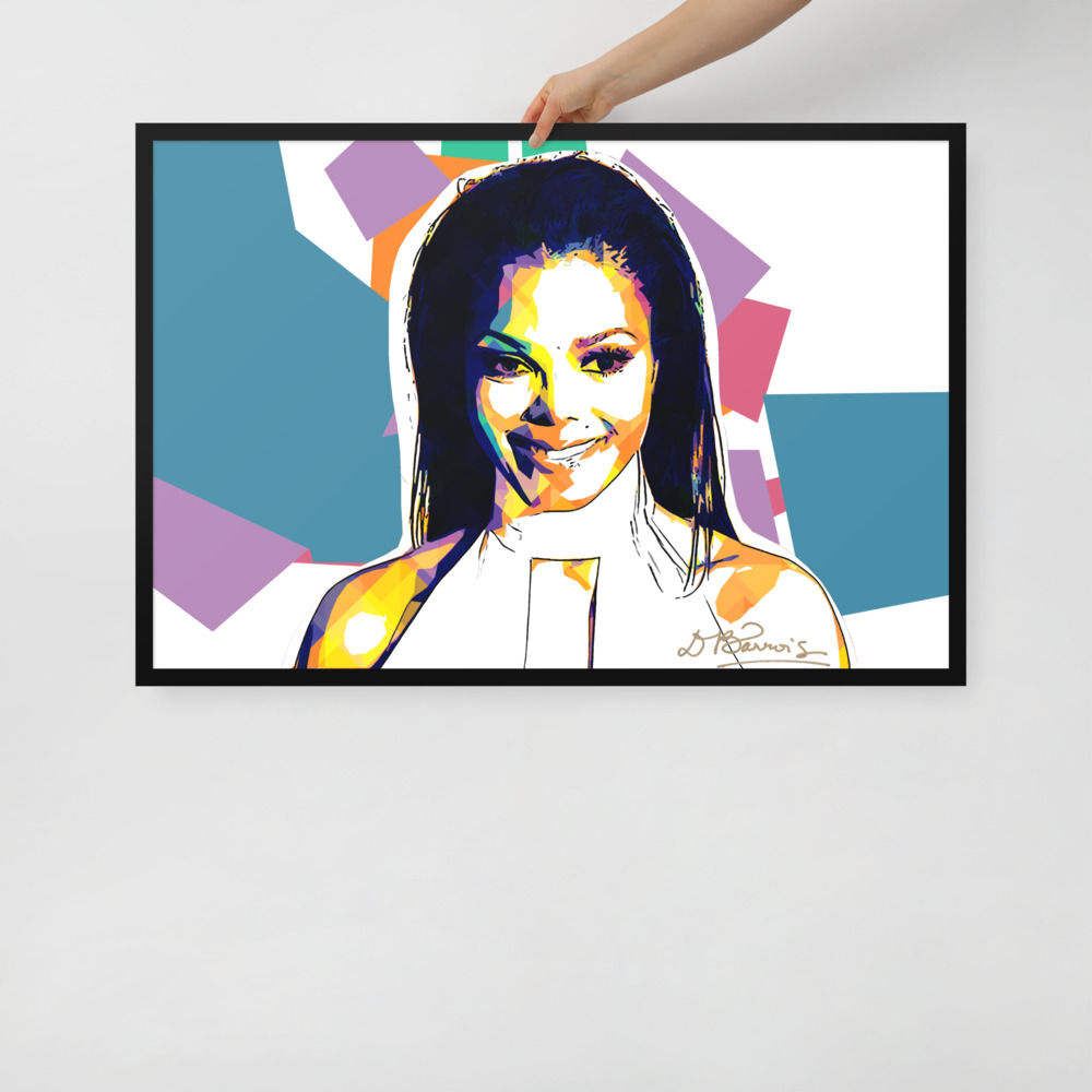 Janet Jackson Pop Art Framed poster