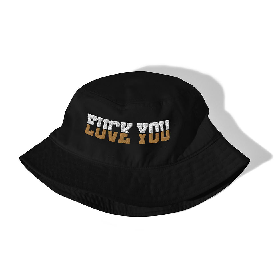 Thumbnail: F Love Embroidered Organic bucket hat