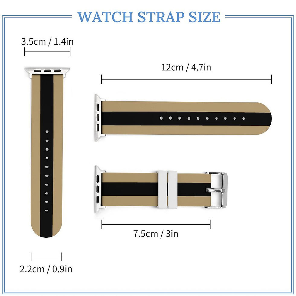 Thumbnail: Black & Gold Stripe Silicone Strap