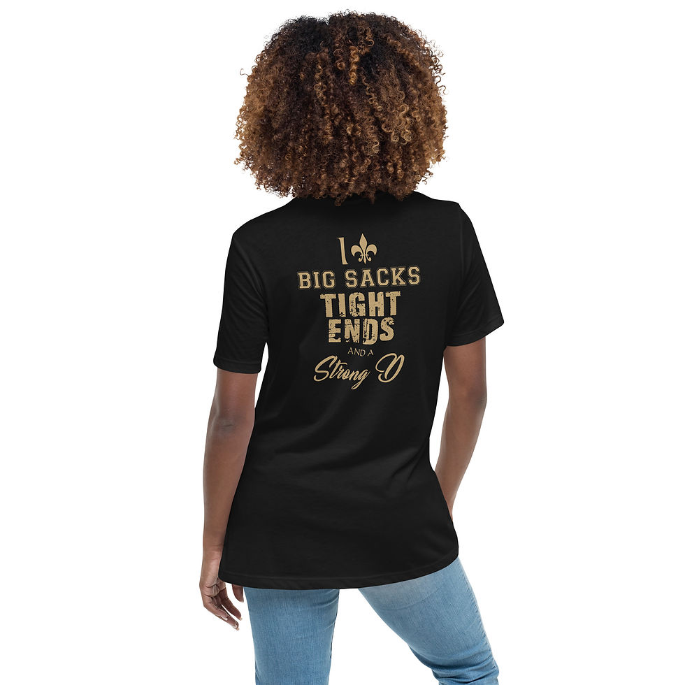Thumbnail: I Love Big Sacks Tight Ends Front & Back Women's Relaxed T-Shirt