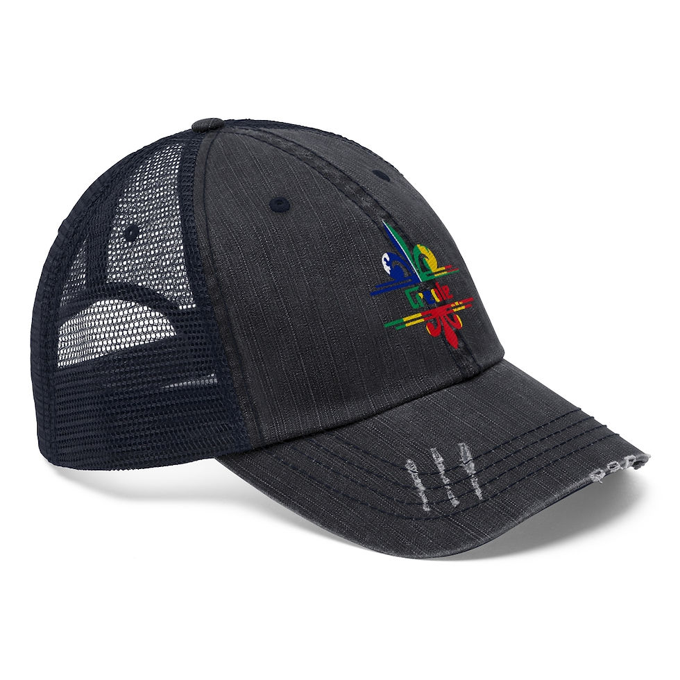 Thumbnail: Creole Fleur de Lis Unisex Trucker Hat