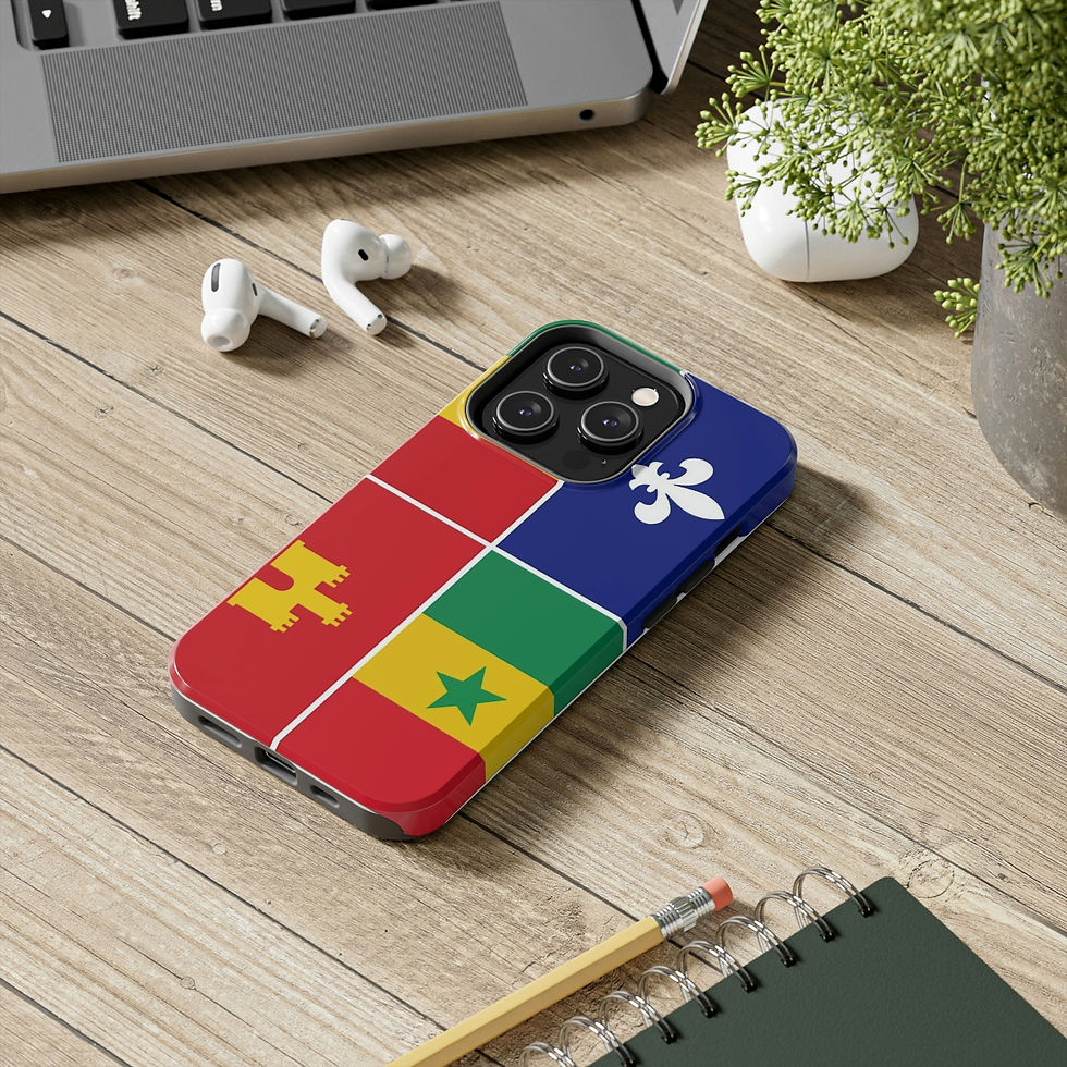 Thumbnail: Creole Heritage Flag Tough Phone Cases, Case-Mate