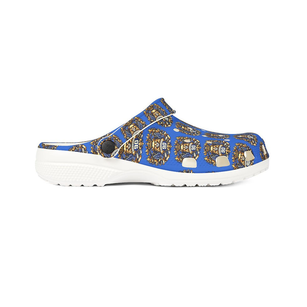 Thumbnail: JFK Class of 90 Blue Sovereign Pattern EVA Foam Clogs (AOP)