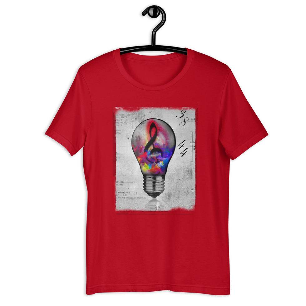 Thumbnail: Music Light Bulb Short-Sleeve Unisex T-Shirt