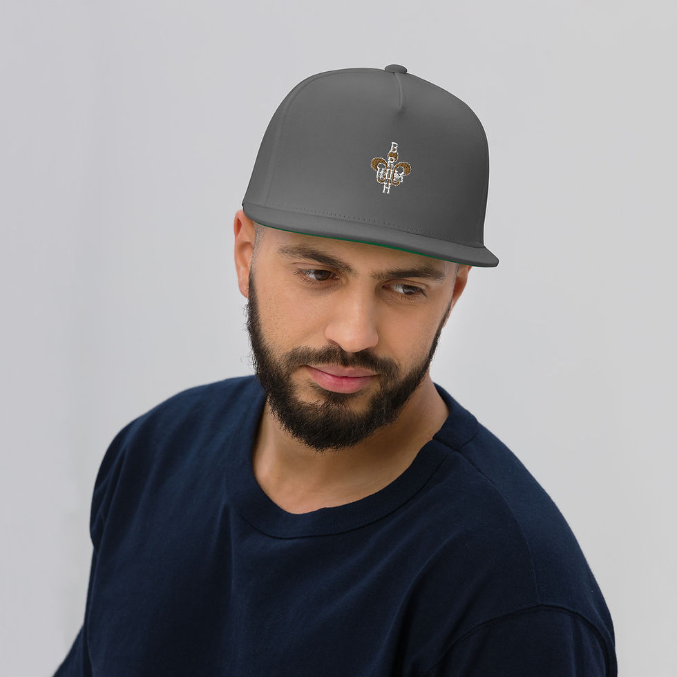 Thumbnail: Hum Bruh Fleur de Lis Flat Bill Cap