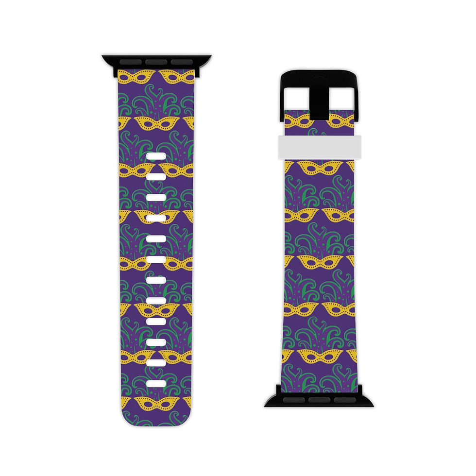 Thumbnail: Mardi Gras Masks Watch Band for Apple Watch