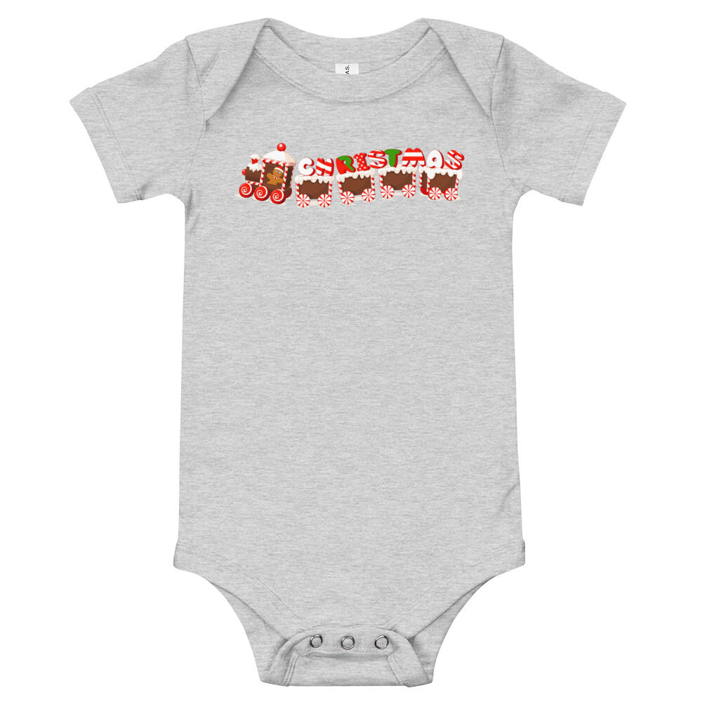 Christmas Train Baby short sleeve one piece