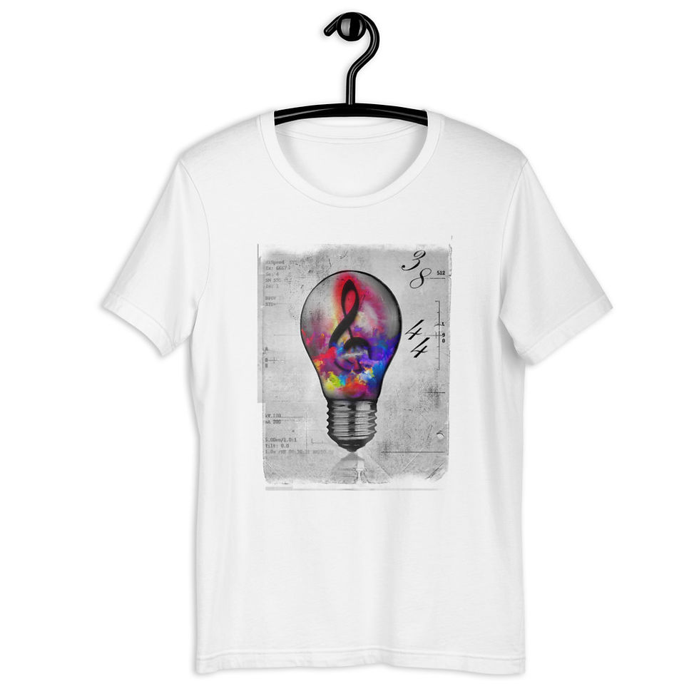 Thumbnail: Music Light Bulb Short-Sleeve Unisex T-Shirt