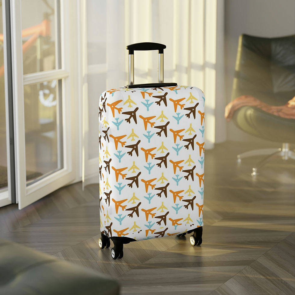 Thumbnail: Multi-Color Plane Luggage Cover