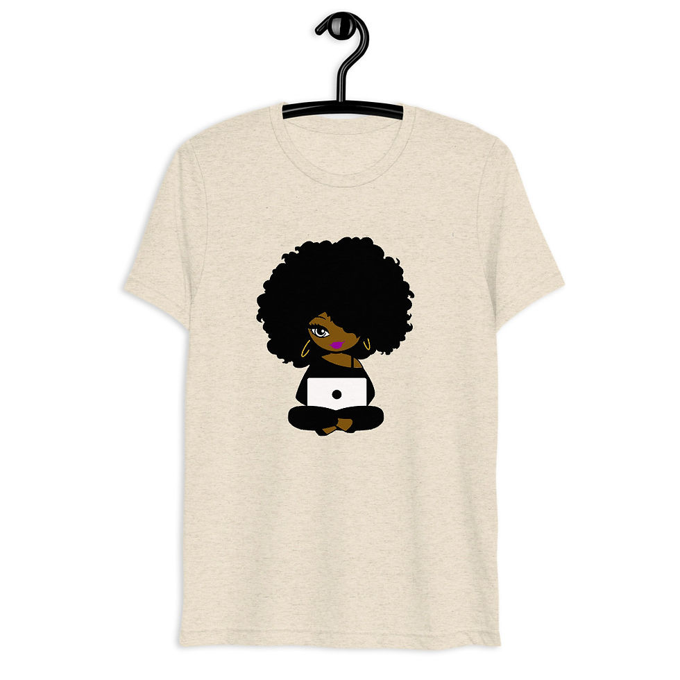 Thumbnail: Afro Laptop Queen Short Sleeve T-Shirt