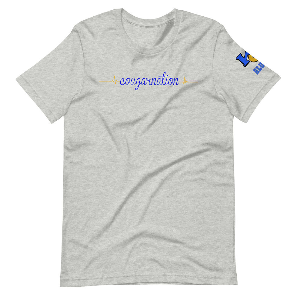 Thumbnail: Cougar Nation Heartbeat Unisex t-shirt