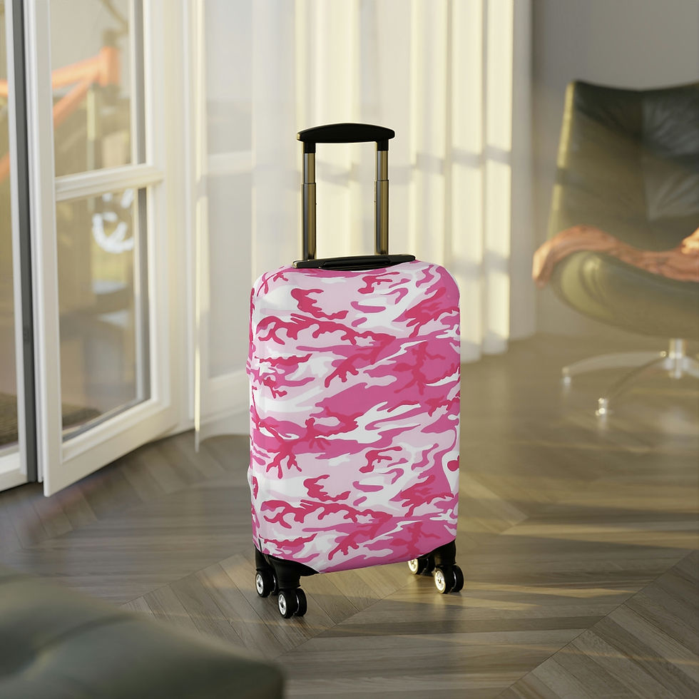 Thumbnail: Pink Camouflage Luggage Cover