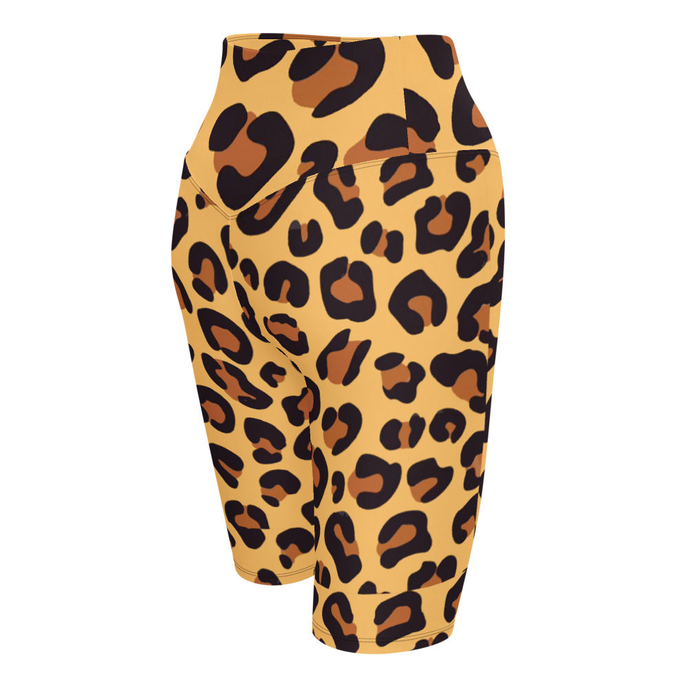 Leopard Print Biker Shorts