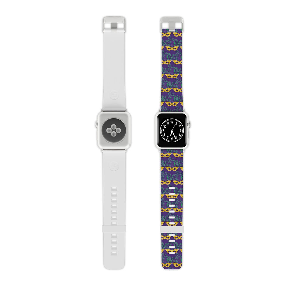 Thumbnail: Mardi Gras Masks Watch Band for Apple Watch