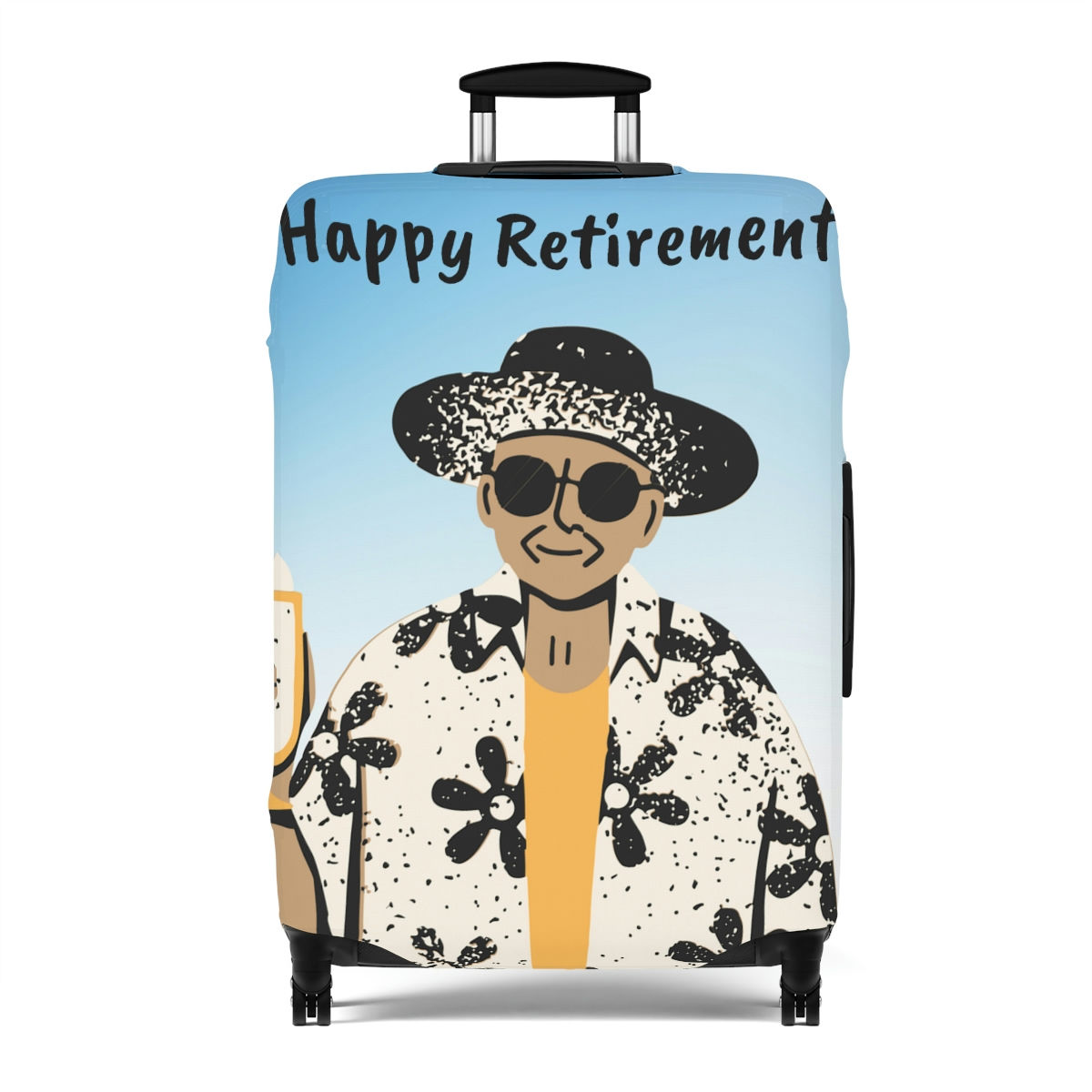 Happy Retirement Male Luggage Cover
